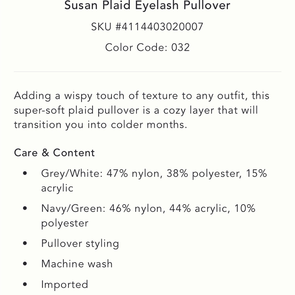 Anthropologie Susan Plaid eyelash sweater - Picture 4 of 10